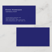 トレンディースタイリッシュミッドナイトブルーコンサルタント 名刺 (正面/裏面)