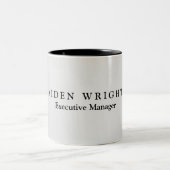 トレンディースタイリッシュミニマモダンリストのシルバーグレー ツートーンマグカップ (中央)