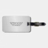 トレンディースタイリッシュミニマモダンリストのシルバーグレー ラゲッジタグ (裏面横)