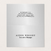 トレンディースタイリッシュミニマモダンリストのシルバーグレー 名刺 (外部フラット)