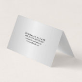 トレンディースタイリッシュミニマモダンリストのシルバーグレー 名刺 (裏面)