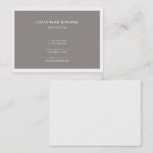 トレンディースタイリッシュミニマルデザインブラウンプレーン 名刺 (正面/裏面)