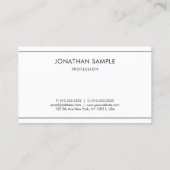 トレンディースタイリッシュミニマルモダンプロフェッショナルシック 名刺 (裏面)