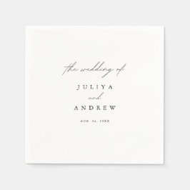 トレンディースタイリッシュミニマル結婚リストスクリプト スタンダードカクテルナプキン