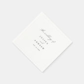 トレンディースタイリッシュミニマル結婚リストスクリプト スタンダードカクテルナプキン (角)