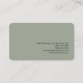 トレンディースタイリッシュモノグラムグレーブルーヘアドレッサー 名刺 (裏面)