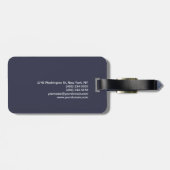 トレンディースタイリッシュモノグラムダークグレーブルー ラゲッジタグ (裏面横)