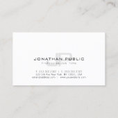 トレンディースタイリッシュモノグラムモダンシンプルシックプレーン 名刺 (裏面)