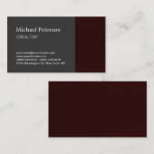 トレンディースタイリッシュレッドグレーコンサルタントの名刺 名刺 (正面/裏面)