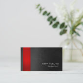 トレンディースタイリッシュレッドグレーパタモダンーン 名刺 (スタンド正面)