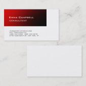 トレンディースタイリッシュレッドモダンプロフェッショナルコンサルタント 名刺 (正面/裏面)