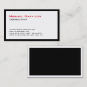 トレンディースタイリッシュレッド白黒コンサルタント 名刺 (正面/裏面)