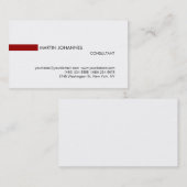 トレンディースタイリッシュレッド白黒名刺 名刺 (正面/裏面)