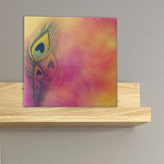 トレンディースタイリッシュ孔雀の羽根 タイル