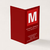 トレンディースタイリッシュ暗赤色モノグラムクラシカル 名刺 (外部)