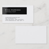 トレンディースタイリッシュ白黒コンサルタント 名刺 (正面/裏面)