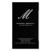 トレンディースタイリッシュ白黒モノグラム マグネット名刺 (正面縦)