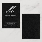 トレンディースタイリッシュ白黒モノグラム 名刺 (正面/裏面)