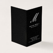 トレンディースタイリッシュ白黒モノグラム 名刺 (外部)