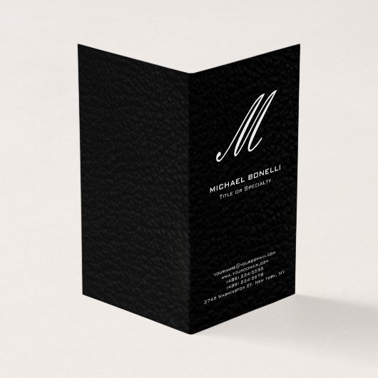 トレンディースタイリッシュ白黒モノグラム 名刺 (外部)