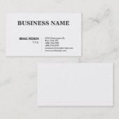 トレンディースタイリッシュ白黒魅力的名刺 名刺 (正面/裏面)