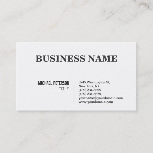 トレンディースタイリッシュ白黒魅力的名刺 名刺 (正面)