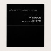 トレンディースタイリッシュ白黒 名刺 (内部フラット)