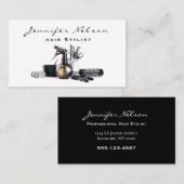 トレンディースタイリッシュ美容師サロンツール美しい 名刺 (正面/裏面)