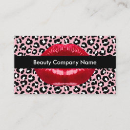 トレンディースタイリッシュ赤口紅 名刺
