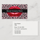 トレンディースタイリッシュ赤口紅 名刺 (正面/裏面)