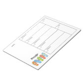 トレンディースタイリッシュ週間プランナーカレンダービーチ ノートパッド (アングル)