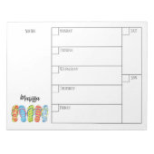 トレンディースタイリッシュ週間プランナーカレンダービーチ ノートパッド (正面)