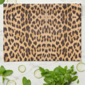 トレンディースタイリッシュ野生のサファリファッションヒョウ柄 キッチンタオル (折り畳み)