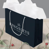 トレンディースタイリッシュ黒モダンはっきりした文字名 ラージペーパーバッグ