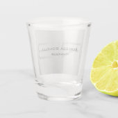 トレンディースタイルグレーモノグラムミニマリストプレーンシンプル ショットグラス (裏面)