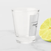 トレンディースタイルグレーモノグラムミニマリストプレーンシンプル ショットグラス (左)