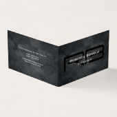 トレンディースタイルグレーモノグラムミニマリストプレーンシンプル 名刺 (外部)