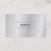 トレンディースタイルグレーモノグラムミニマリストプレーンシンプル 名刺 (裏面)