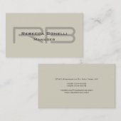 トレンディースタイルモノグラムミニマリストプレーンシンプル 名刺 (正面/裏面)