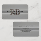 トレンディースタイルモノグラムミニマリストプレーンシンプル 名刺 (正面/裏面)