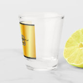 トレンディースタイルモノグラムミニマリストプレーン金ゴールドカラー ショットグラス (右)