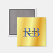 トレンディースタイルモノグラムミニマリストプレーン金ゴールドカラー マグネット (正面/裏面)