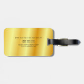 トレンディースタイルモノグラムミニマリストプレーン金ゴールドカラー ラゲッジタグ (裏面横)