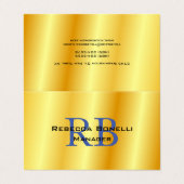 トレンディースタイルモノグラムミニマリストプレーン金ゴールドカラー 名刺 (外部フラット)