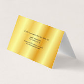 トレンディースタイルモノグラムミニマリストプレーン金ゴールドカラー 名刺 (裏面)