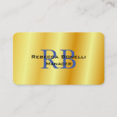 トレンディースタイルモノグラムミニマリストプレーン金ゴールドカラー 名刺 (正面)