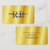 トレンディースタイルモノグラムミニマリストプレーン金ゴールドカラー 名刺 (正面/裏面)