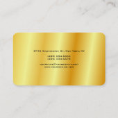 トレンディースタイルモノグラムミニマリストプレーン金ゴールドカラー 名刺 (裏面)