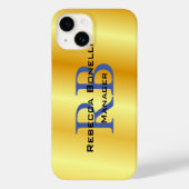 トレンディースタイルモノグラムミニマリストプレーン金ゴールドカラー Case-Mate iPhoneケース (裏面)