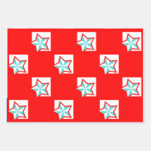 トレンディースターラッピング紙フラットシートセット3